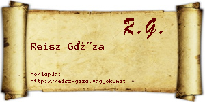 Reisz Géza névjegykártya