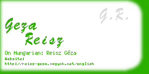 geza reisz business card